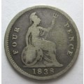 1838 Great Britain 4 Pence