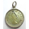 1953 Union of South Africa 3 Pence Pendant