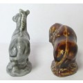 Zebra and Bison Wildlife Wade Figurines 1986 to 1987
