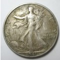 1941 HALF DOLLAR `WALKING LIBERTY HALF DOLLAR` UNITED STATES OF AMERICA *SILVER* COIN - RAKC/232