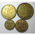 Strachan and Co in Goods 1/- 2/- 3d 6d Umzimkulu Tokens