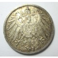 1 MARK 1913 DEUTSCHES GERMANY *SILVER* COIN - RAKC/258
