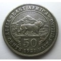 1921 East Africa 50 Cents