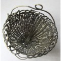 Weaved Tiny Silver Basket