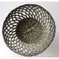 Weaved Small Silver Basket
