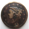 United States of America 1 Cent Liberty Head Braided Hair