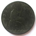 1866 Great Britain Half Penny