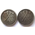 1947 Southern Rhodesia 6 Pence