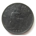 1869 FARTHING GREAT BRITAIN COIN - SC/218