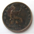HALF PENNY 1880 GREAT BRITAIN COIN - SC/166
