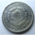 1957 Union of South Africa 6 Pence