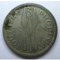 1944 Southern Rhodesia 3 Pence