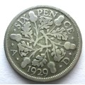 1929 Great Britain 6 Pence