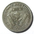 1938 Union of South Africa 3 Pence