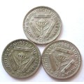 1951 - 1953 Union of South Africa 3 Pence