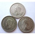 1951 - 1953 Union of South Africa 3 Pence
