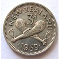 1939 New Zealand 3 Pence