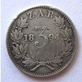 1894 ZAR 3 Pence