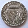 1958 Union of South Africa 3 Pence