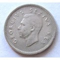 1950 Union of South Africa 3 Pence