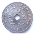 1937 Southern Rhodesia 1 Penny