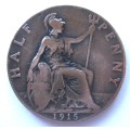 1915 Great Britain Half Penny