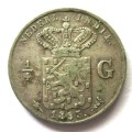 1893 Netherlands Indie Quarter Gulden