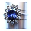 Silver Lady Diana Cluster Ring