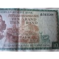 Ten Rand Republic of South Africa Serial Nr C65 343049