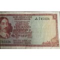 One Rand Republic of South Africa Serial Nr A641 745126