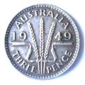 1949 Australia 3 Pence