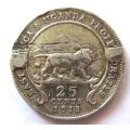 1913 East Africa and Uganda 25 Cents