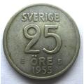 1955 Sweden 25 Ore