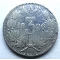 1896 ZAR 3 Pence