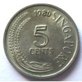 1980 Singapore 5 Cents
