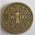 1944 Spain 1 Peseta