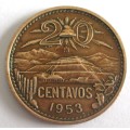 1953 Mexico 20 Centavos