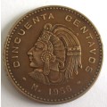 1956 Mexico 50 Centavos