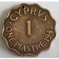 1942 Cyprus 1 Piastre