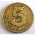 1978 Peru 5 Soles De Oro