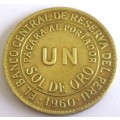 1960 Peru 1 Sol De Oro