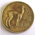 1967 Peru Half Sol De Oro