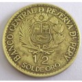 1965 Peru Half Sol De Oro