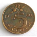 1960 Netherlands 5 Cents