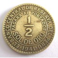 1941 Peru Half Sol De Oro