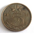 1952 Netherlands 5 Cents