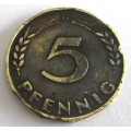 1966 Germany 5 Pfennig Deutschland