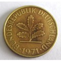 1971 Germany 10 Pfennig Deutschland