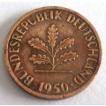 1950 Germany 1 Pfennig Deutschland