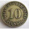 1914 Reich Germany 10 Pfennig